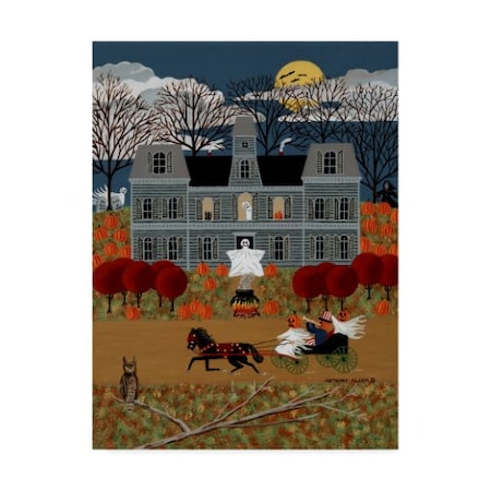 Anthony Kleem 'Halloween Ghost' Canvas Art,35x47